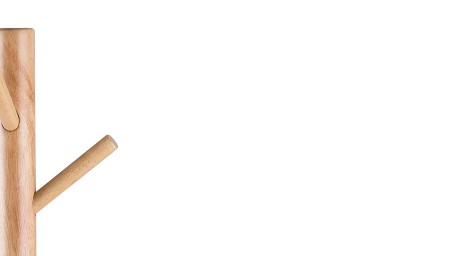 Standgarderobe Actona group aus Holz in Holzfarben Kleiderständer bzw. Garderobe Bremen mit Kleiderhaken Rubberwood – Höhe ca. 177 cm