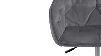 Drehstuhl Actona group aus Stoff in Dunkelgrau Drehstuhl Brooke dunkelgrauer Samt Vic 28 & schwarzes Drehkreuz