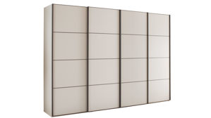 Kleiderschrank Wiemann | oeseder aus Holz in Weiß Kleiderschrankprogramm Phoenix – Kleiderschrank Champagner & Schiefer - vier Türen, Breite ca. 330 cm