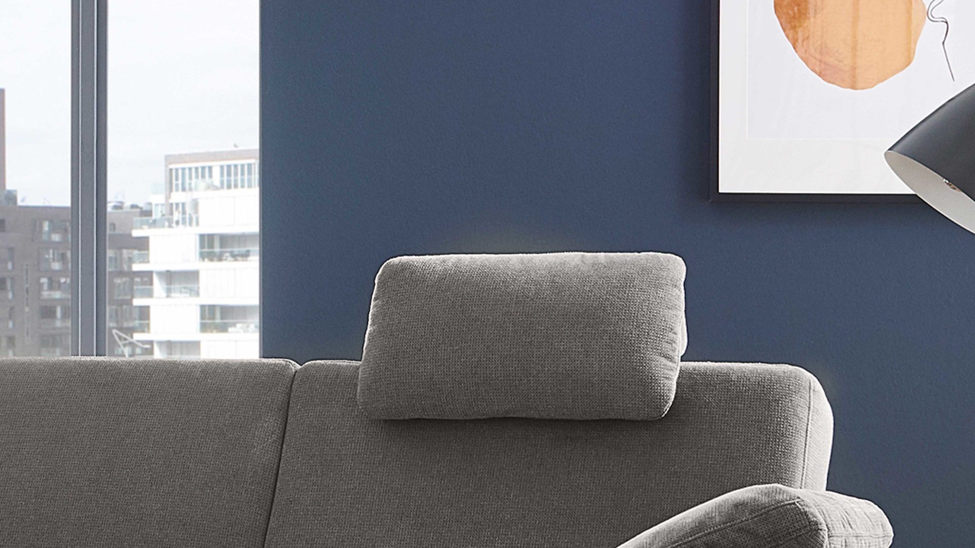 Kopfstütze modulmaster aus Stoff in Grau Modulmaster MM-ZE1001 - Premium-Kopfstütze PKS graue Chenille Belle