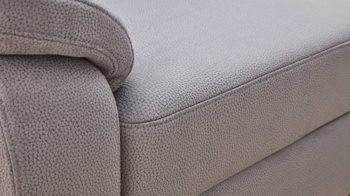 Ecksofa modulmaster aus Stoff in Hellgrau Modulmaster MM-PP1009 - Ecksofa mit Federkern graue Mikrofaser Holiday & schwarze Holzfüße – Stellfläche ca. 303 x 245 cm