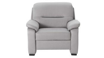 Polstersessel modulmaster aus Stoff in Hellgrau Modulmaster MM-PP1009 - Polstersessel mit Bonnellfederkern graue Mikrofaser Holiday & schwarze Holzfüße