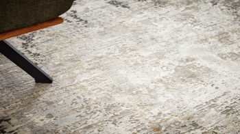 Webteppich Interliving aus Mischgewebe in Grau Interliving Teppich Serie L-8600 Grau-Creme – ca. 80 x 150 cm