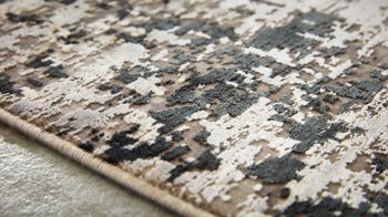 Webteppich Interliving aus Mischgewebe in Grau Interliving Teppich Serie L-8600 Grau-Creme 912 – ca. 240 x 340 cm