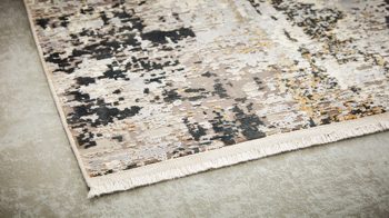 Webteppich Interliving aus Mischgewebe in Grau Interliving Teppich Serie L-8600 Grau-Creme 912 – ca. 67 x 130 cm