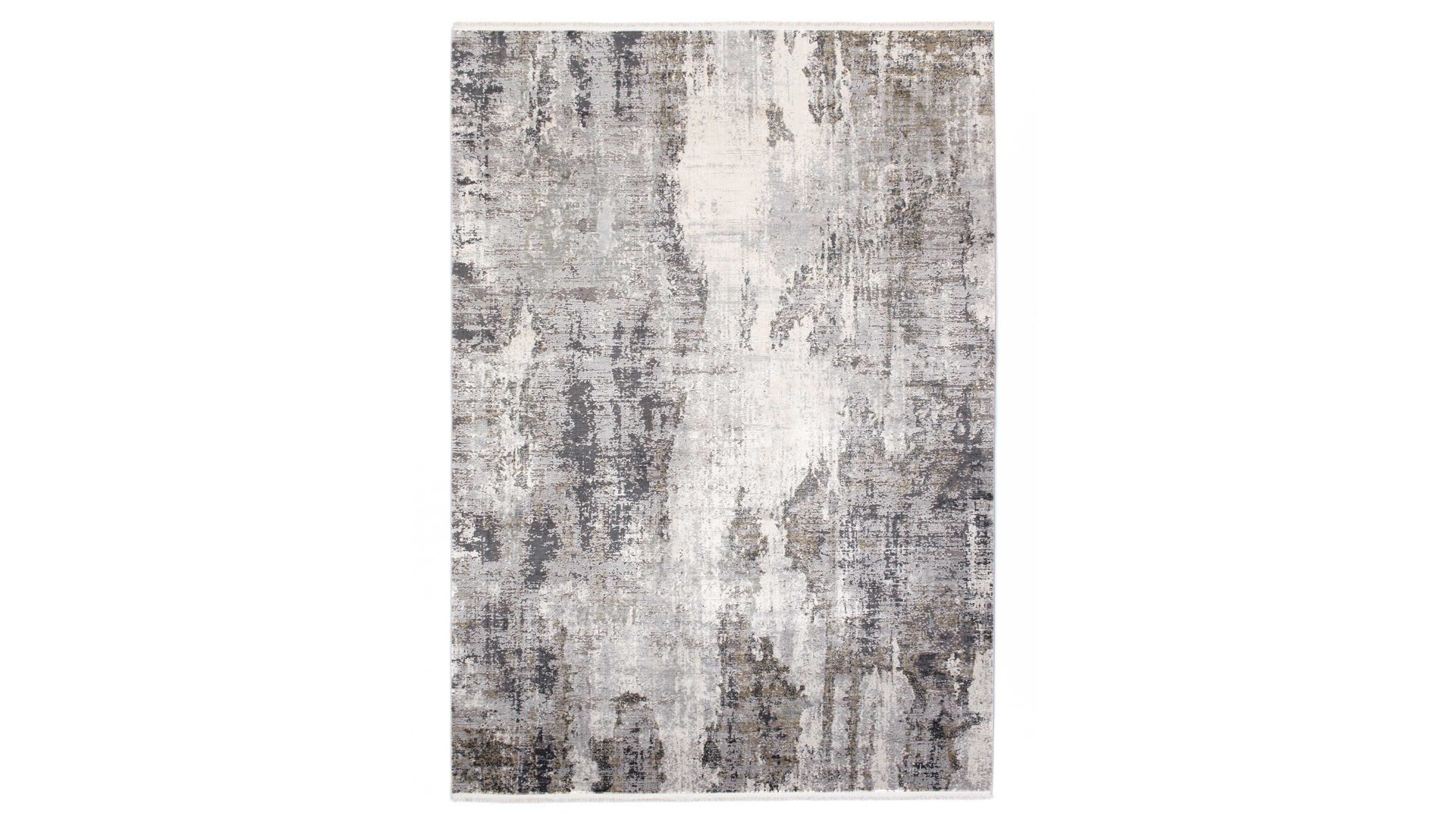 Webteppich Interliving aus Mischgewebe in Grau Interliving Teppich Serie L-8600 Grau-Creme 912 – ca. 240 x 340 cm