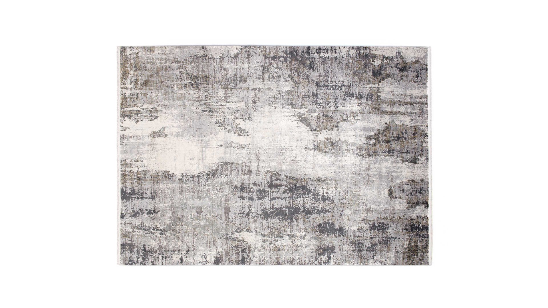 Webteppich Interliving aus Mischgewebe in Grau Interliving Teppich Serie L-8600 Grau-Creme – ca. 80 x 150 cm