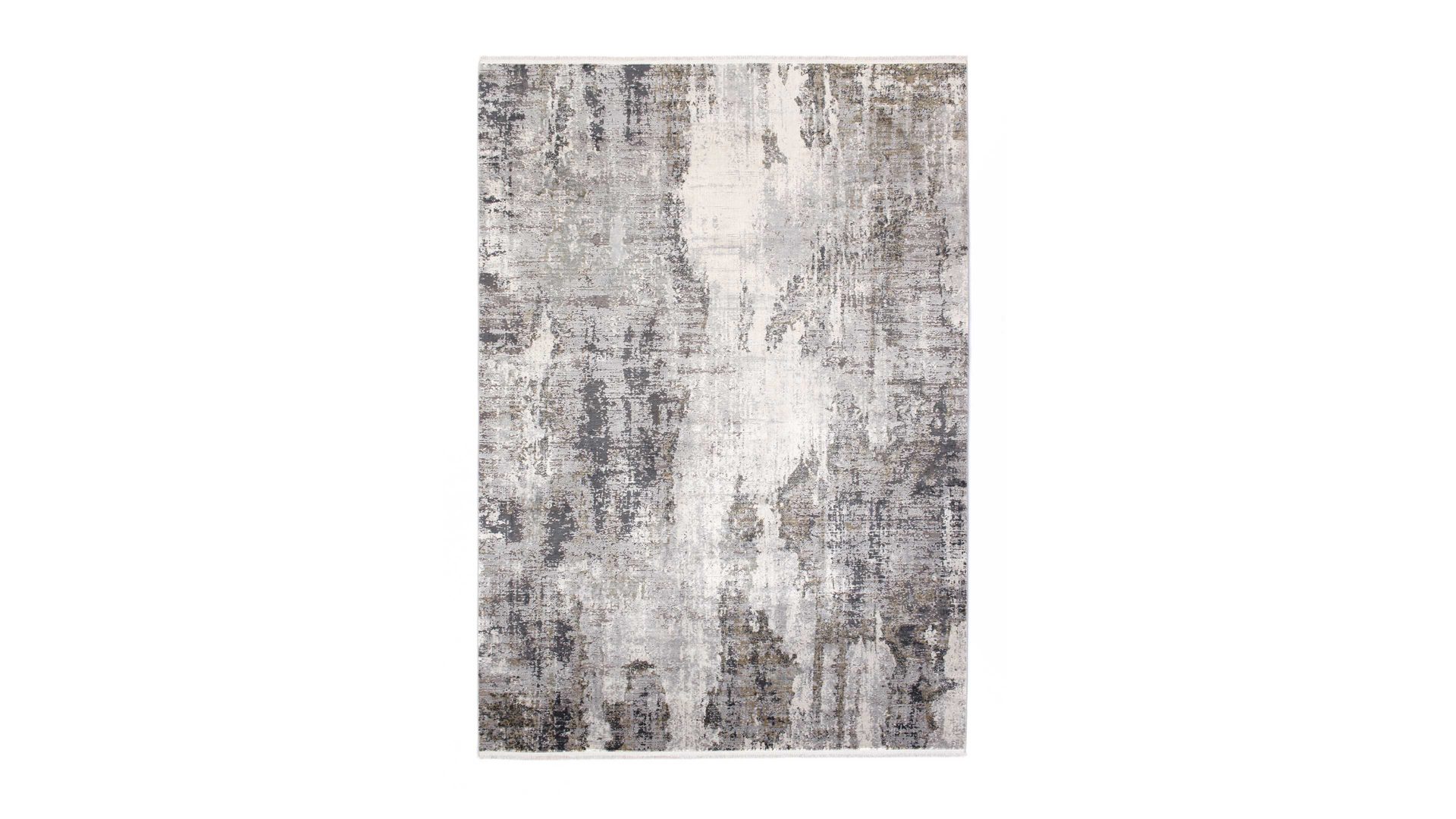 Webteppich Interliving aus Mischgewebe in Grau Interliving Teppich Serie L-8600 Grau-Creme 912 – ca. 200 x 290 cm