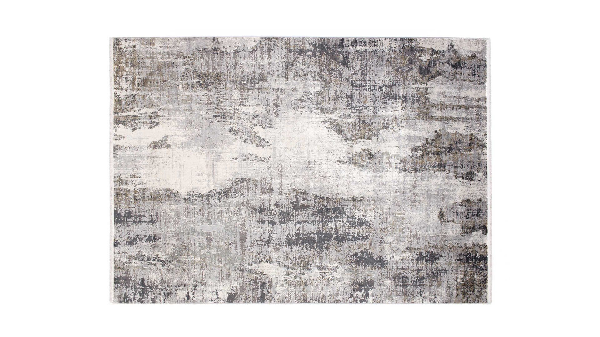 Webteppich Interliving aus Mischgewebe in Grau Interliving Teppich Serie L-8600 Grau-Creme 912 – ca. 140 x 200 cm