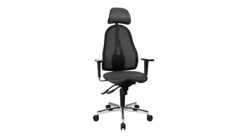 Drehstuhl Topstar aus Textil in Anthrazit Topstar Sitness Profi 650 Schwarz, Anthrazit & Chrom