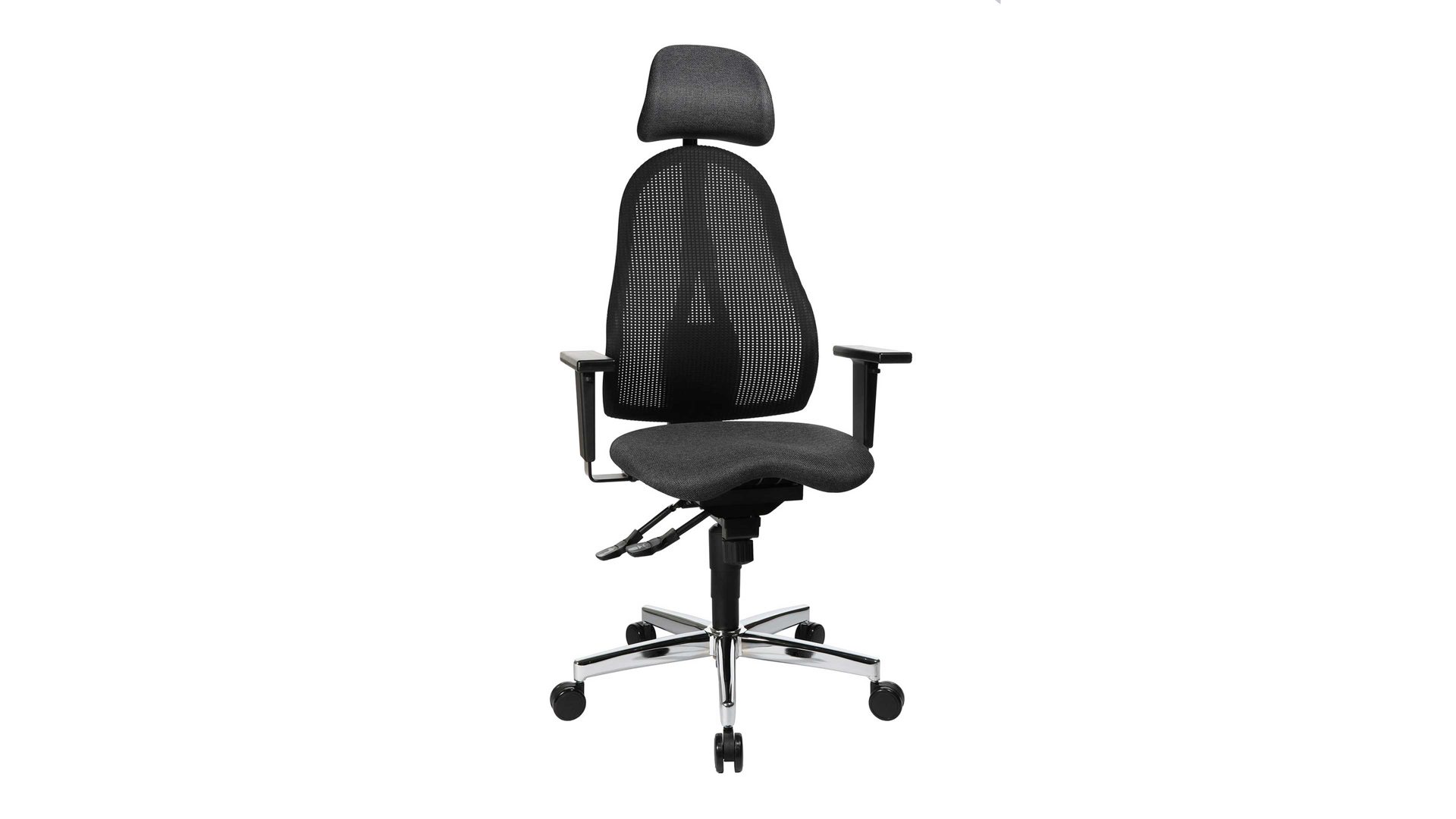 Drehstuhl Topstar aus Textil in Anthrazit Topstar Sitness Profi 650 Schwarz, Anthrazit & Chrom