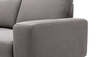 Ecksofa SOFAkultur aus Stoff in Grau SOFAkultur Programm SK 239 - Ecksofa fangofarbener Bezug Crown & Chromfüße – Stellfläche ca. 202 x 259 cm