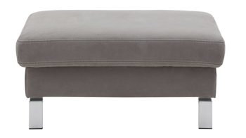 Funktionshocker SOFAkultur aus Stoff in Grau SOFAkultur Programm SK 239 - Funktionshocker fangofarbener Bezug Crown & Chromfüße - ca. 70 x 70 cm