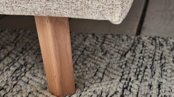 Schlafsofa Restyl aus Stoff in Beige Schlafsofa Jacy beiger Stoffbezug 2-6853 & Buchenholzfüße - Länge ca. 202 cm