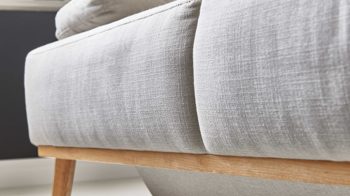 Schlafsofa Restyl aus Stoff in Beige Schlafsofa Patti naturfarbener Bezug 2-6920 & Holzfüße - Länge ca. 200 cm