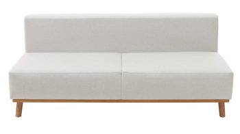 Schlafsofa Restyl aus Stoff in Beige Schlafsofa Patti naturfarbener Bezug 2-6920 & Holzfüße - Länge ca. 200 cm