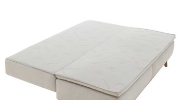 Schlafsofa Restyl aus Stoff in Beige Schlafsofa Patti naturfarbener Bezug 2-6920 & Holzfüße - Länge ca. 200 cm