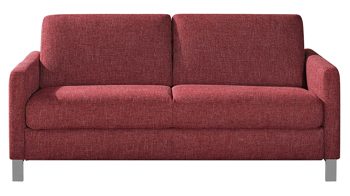 Schlafsofa comfortmaster besser sitzen, liegen, leben aus Stoff in Rot Comfortmaster Faltbett-Schlafsofa Evita roter Webstoff 2-6933 & Chromfüße