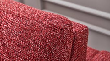 Schlafsofa comfortmaster besser sitzen, liegen, leben aus Stoff in Rot Comfortmaster Faltbett-Schlafsofa Evita roter Webstoff 2-6933 & Chromfüße