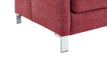 Schlafsofa comfortmaster besser sitzen, liegen, leben aus Stoff in Rot Comfortmaster Faltbett-Schlafsofa Evita roter Webstoff 2-6933 & Chromfüße