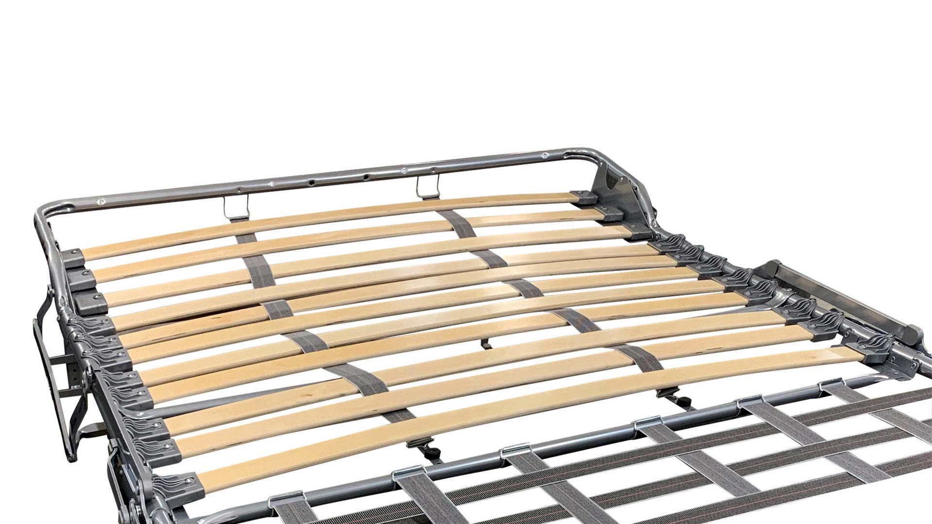 Schlafsofa comfortmaster besser sitzen, liegen, leben aus Stoff in Rot Comfortmaster Faltbett-Schlafsofa Evita roter Webstoff 2-6933 & Chromfüße