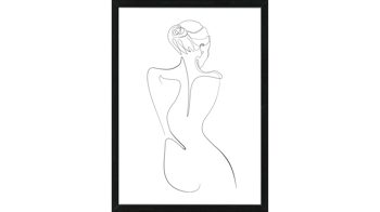 Kunstdruck Pro®art bilderpalette aus Karton / Papier / Pappe in Schwarz PRO®ART Kunstdruck Scandic Living Line Art Back View I - ca. 55 x 75 cm