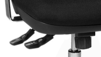 Drehstuhl OrthoSedis aus Stoff in Gelb Drehstuhl orthoSedis 85 gelber Bezug BC09X & verchromtes Drehkreuz