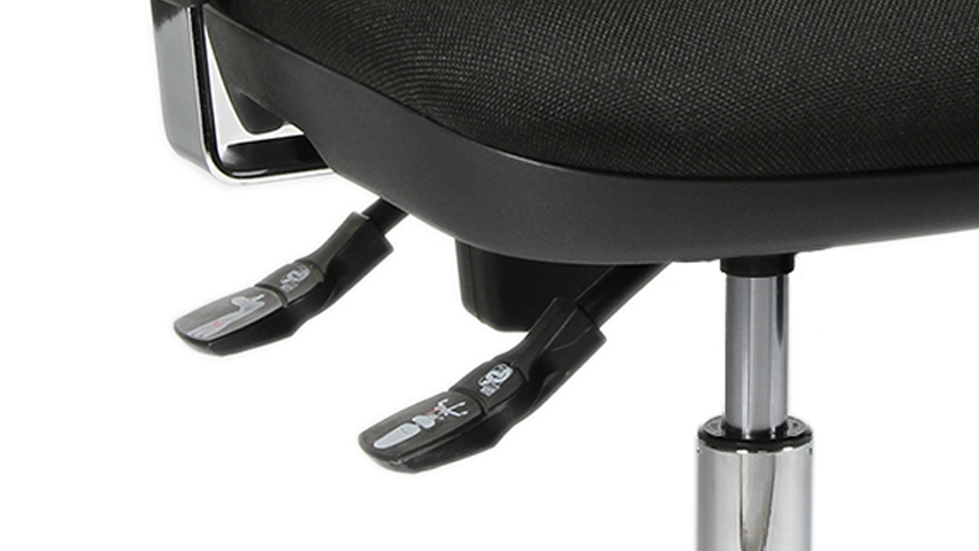 Drehstuhl OrthoSedis aus Textil in Gelb Komfort-Drehstuhl Orthosedis 75 mit taillierter Netz-Rückenlehne Gelb & Chrom