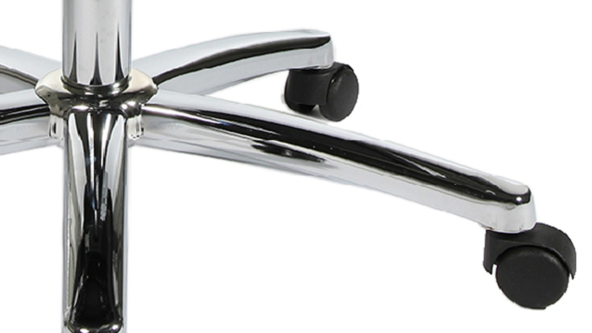 Drehstuhl OrthoSedis aus Textil in Hellblau Komfort-Drehstuhl Orthosedis 75 mit taillierter Netz-Rückenlehne Hellblau & Chrom