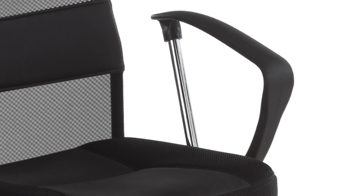 Chefsessel Duo collection aus Stoff in Schwarz Drehstuhl als Büromöbel schwarze Bezüge & Chrom-Drehkreuz