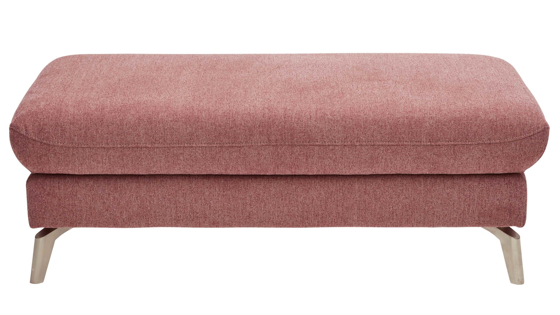 Polsterhocker Interliving aus Stoff in Pink Interliving Sofa Serie 4400 - XXL-Hocker 57-121 pastellvioletter Bezug GCP 8 - ca. 128 x 67 cm