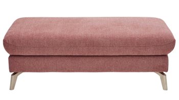 Polsterhocker Interliving aus Stoff in Pink Interliving Sofa Serie 4400 - XXL-Hocker pastellvioletter Bezug GCP 8 - ca. 128 x 67 cm