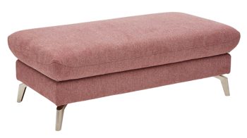 Polsterhocker Interliving aus Stoff in Pink Interliving Sofa Serie 4400 - XXL-Hocker 57-121 pastellvioletter Bezug GCP 8 - ca. 128 x 67 cm