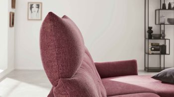 Kopfstütze Interliving aus Stoff in Pink Interliving Sofa Serie 4400 - Kopfstütze 87-102 pastellvioletter Bezug GCP 8 - Breite ca. 102 cm
