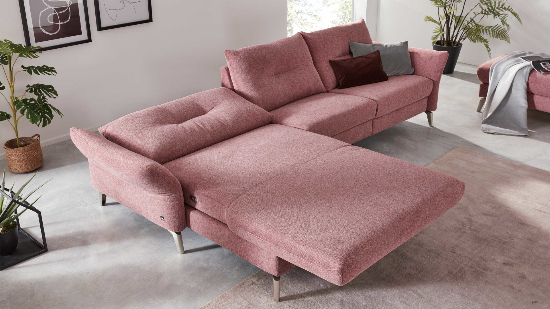 Funktion Interliving aus Metall in Transparent Interliving Sofa Serie 4400 - Relaxfunktion CH-M1T Funktions-Mehrpreis