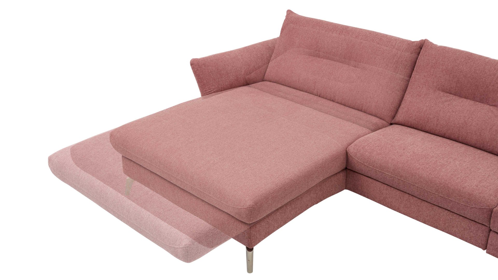 Funktion Interliving aus Metall in Transparent Interliving Sofa Serie 4400 - Relaxfunktion CH-M1T Funktions-Mehrpreis