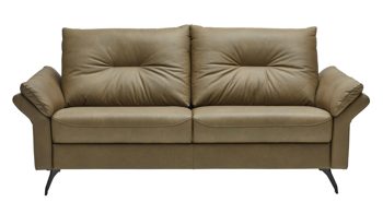Zweisitzer Interliving aus Leder in Grün Interliving Sofa Serie 4400 - Zweisitzer 230-148 olivgrünes Leder EVI 33 - Breite ca. 198 cm