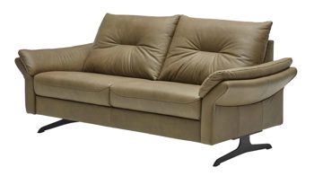 Zweisitzer Interliving aus Leder in Grün Interliving Sofa Serie 4400 - Zweisitzer 230-148 olivgrünes Leder EVI 33 - Breite ca. 198 cm