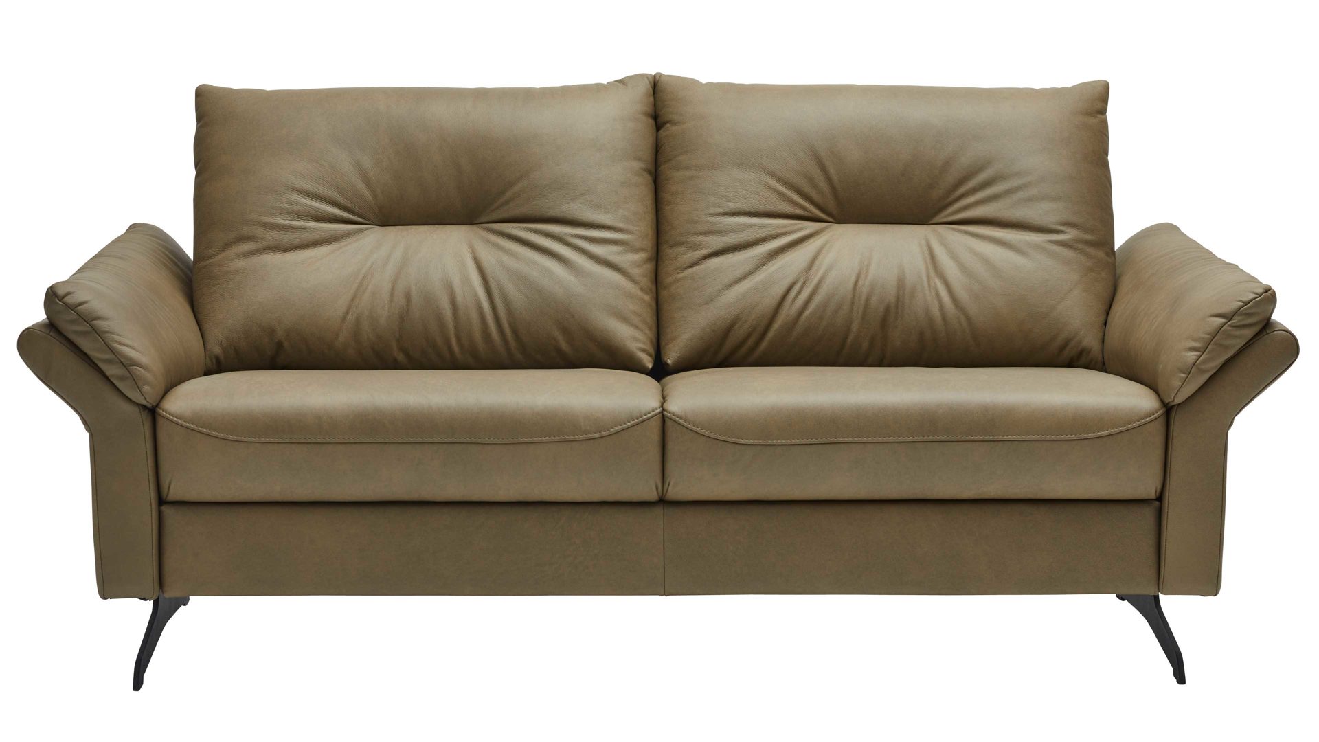 Zweisitzer Interliving aus Leder in Grün Interliving Sofa Serie 4400 - Zweisitzer olivgrünes Leder EVI 33 - Breite ca. 214 cm