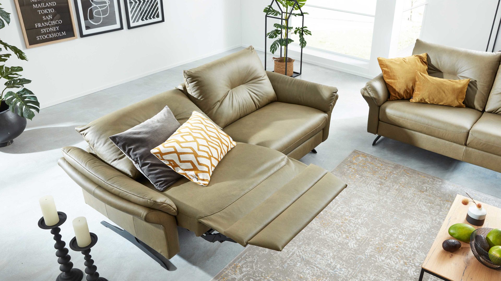 Funktion Interliving aus Metall in Transparent Interliving Sofa Serie 4400 - Motorfunktion EL-M1T Funktions-Mehrpreis