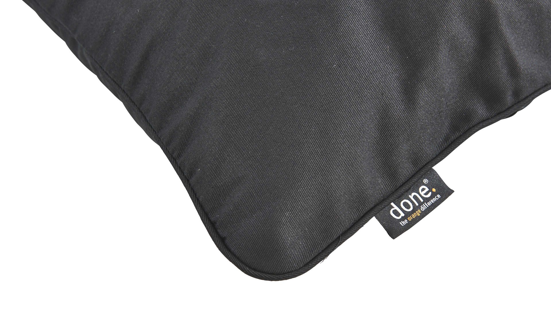 Kissenbezug /-hülle Done.® aus Baumwolle in Schwarz done.® Kissenhülle Cushion Uni schwarzer Panamabezug - ca. 65 x 65 cm