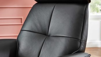 Relaxsessel Hukla® aus Leder in Schwarz VS-HU1141 - Relaxsessel schwarzes Leder Torro & Nussbaum