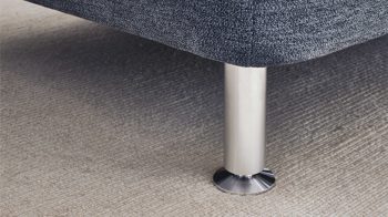 Ecksofa modulmaster aus Stoff in Blau Modulmaster MM-ZE1129 - Wohnlandschaft denimfarbene Chenille Charly & Alufüße - Stellfläche ca. 243 x 341 cm