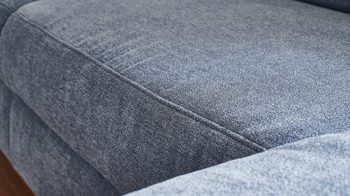 Ecksofa modulmaster aus Stoff in Blau Modulmaster MM-ZE1129 - Wohnlandschaft denimfarbene Chenille Charly & Alufüße - Stellfläche ca. 243 x 341 cm