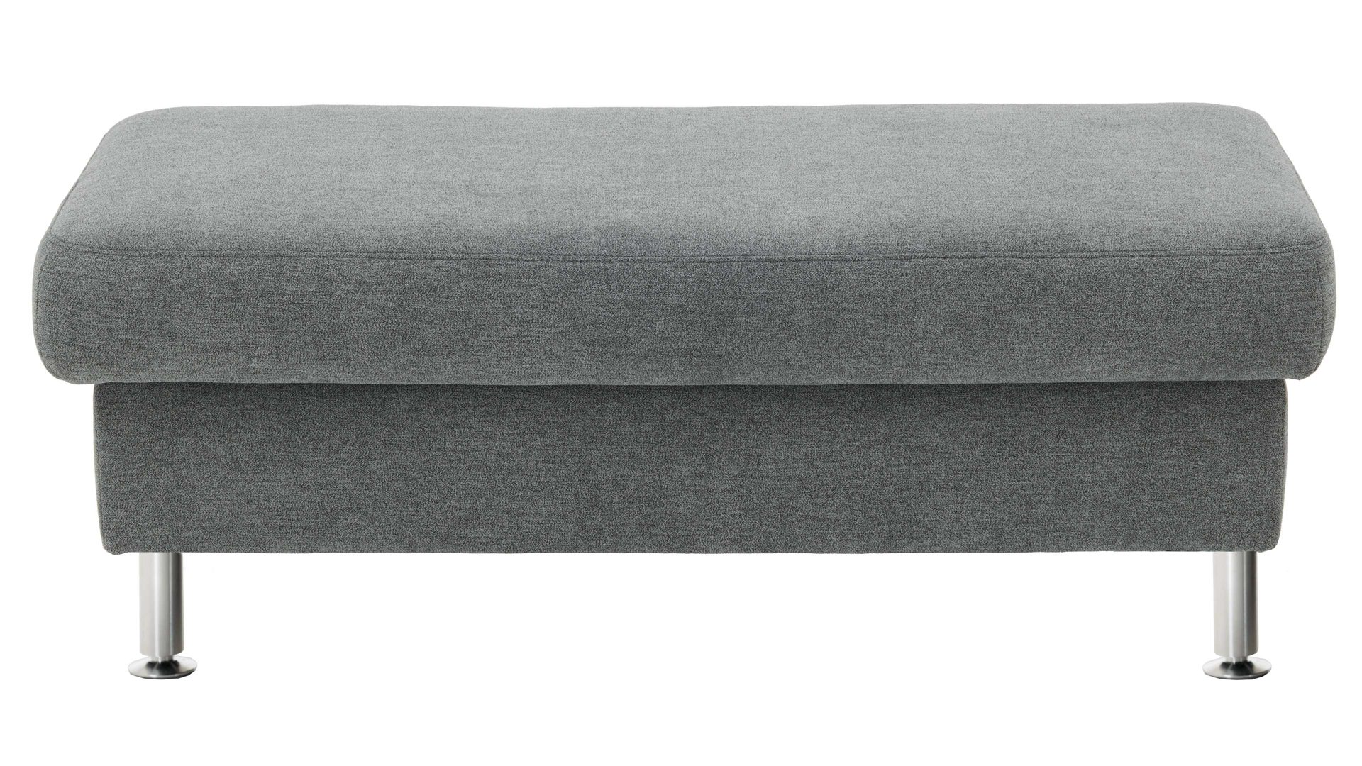 Funktionshocker modulmaster aus Stoff in Blau Modulmaster MM-ZE1129- XXL-Funktionshocker denimfarbene Chenille Charly & Alufüße - ca. 132 x 68 cm