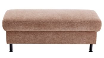 Funktionshocker modulmaster aus Stoff in Orange Modulmaster MM-ZE1129 - XXL-Funktionshocker sienafarbener Webstoff Famosa & schwarze Füße - ca. 132 x 68 cm