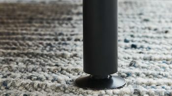 Ecksofa modulmaster aus Stoff in Orange Modulmaster MM-ZE1129 - Ecksofa sienafarbener Webstoff Famosa & schwarze Füße - Stellfläche ca. 259 x 207