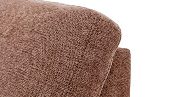 Ecksofa modulmaster aus Stoff in Orange Modulmaster MM-ZE1129 - Ecksofa sienafarbener Webstoff Famosa & schwarze Füße - Stellfläche ca. 259 x 207