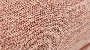 Ecksofa modulmaster aus Stoff in Orange Modulmaster MM-ZE1129 - Ecksofa sienafarbener Webstoff Famosa & schwarze Füße - Stellfläche ca. 259 x 207