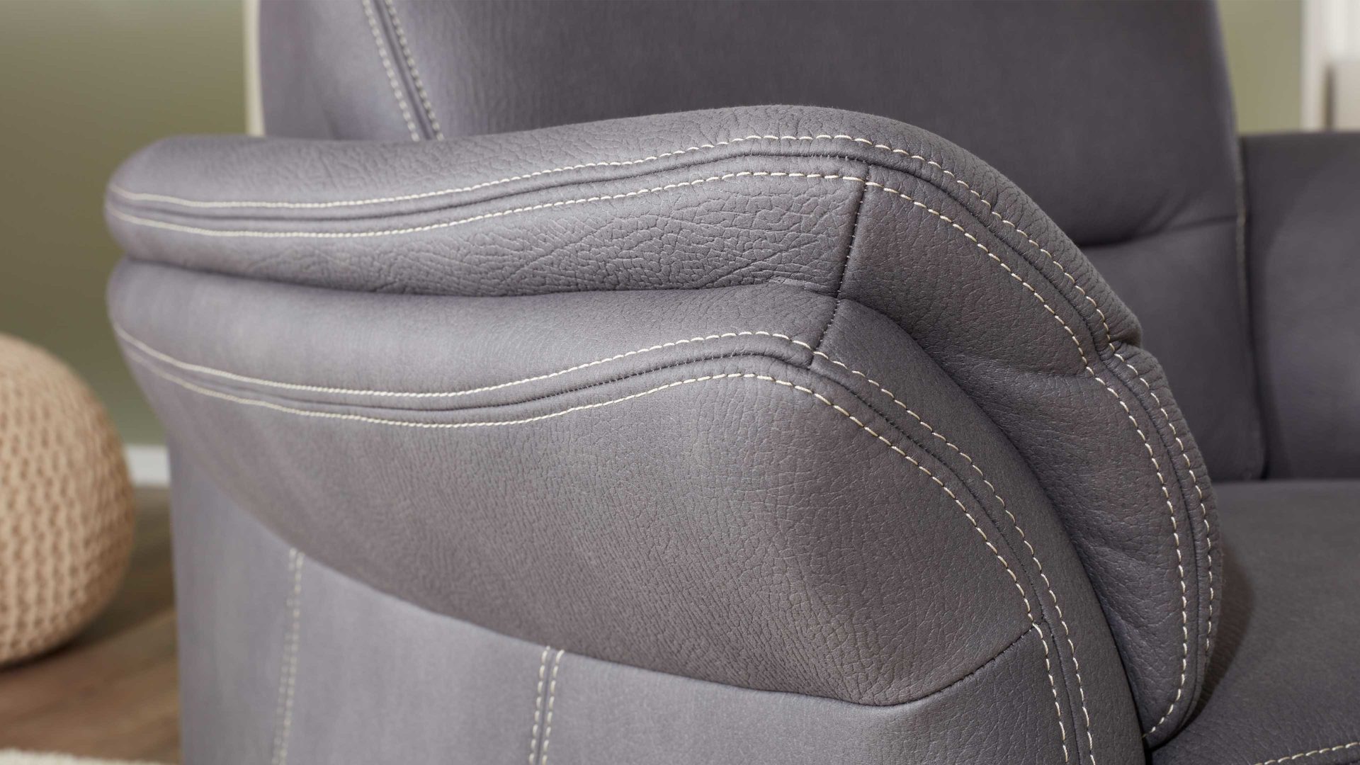 Polstersessel modulmaster aus Stoff in Grau Modulmaster MM-ZE1049 - Polstersessel graue Mikrofaser Mammut &amp; Metallfüße